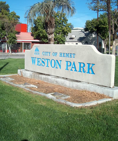 Weston Park Improvement in Hemet, Riverside